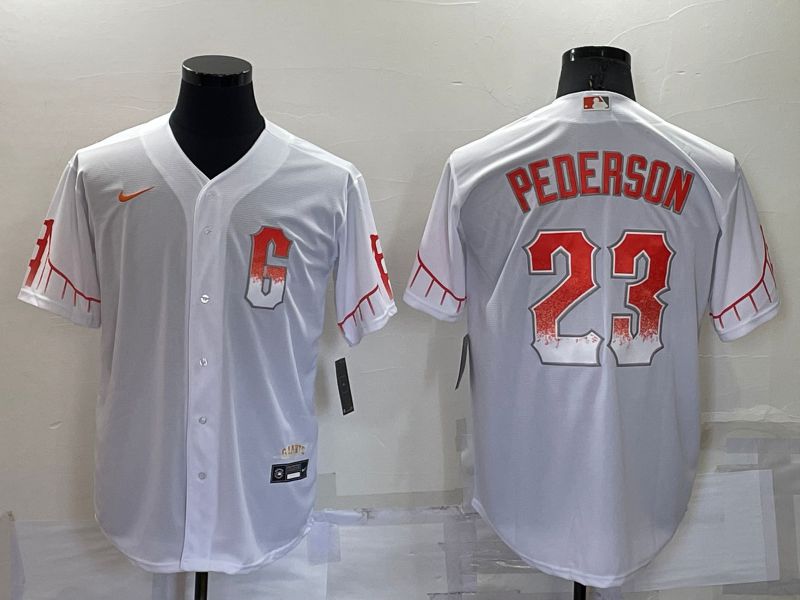 Men San Francisco Giants #23 Pederson City Edition White Game Nike 2022 MLB Jersey